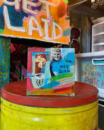 Oh hey #art #artists #artwork #mixedmedia #collage #studio #artistsoninstagram