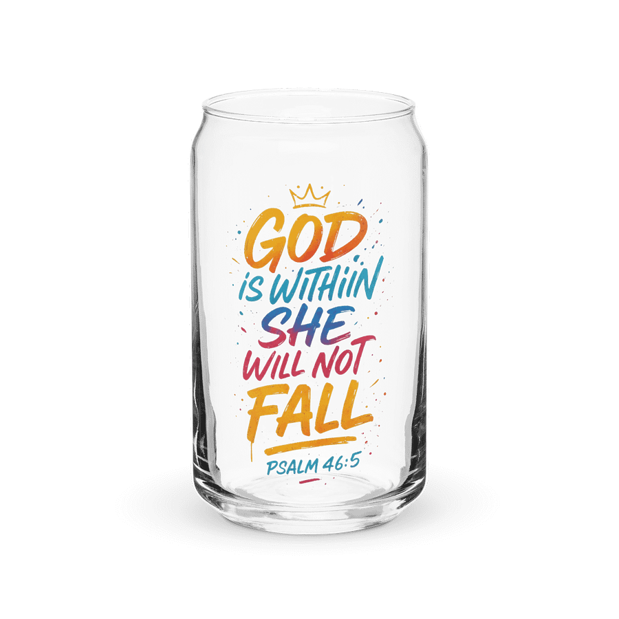 "Rooted & Unshakable" – Psalm 46:5 Graffiti Can Glass product image (2)