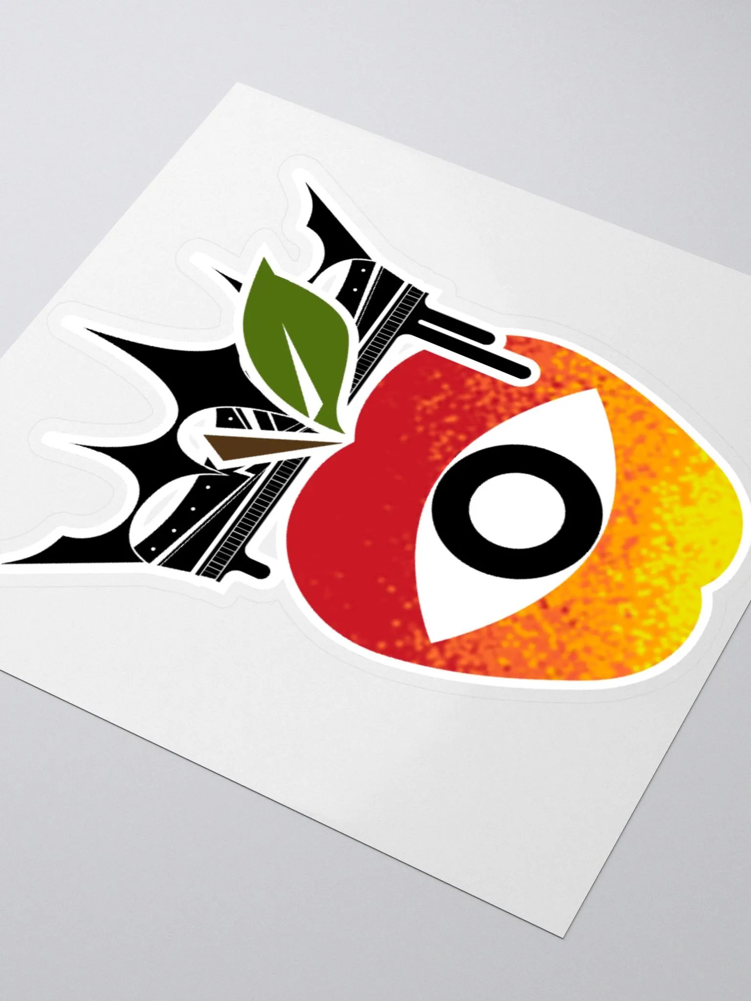 Crowned Apple LARGE (Color) ✦ Kiss Cut Stickers product image (8)