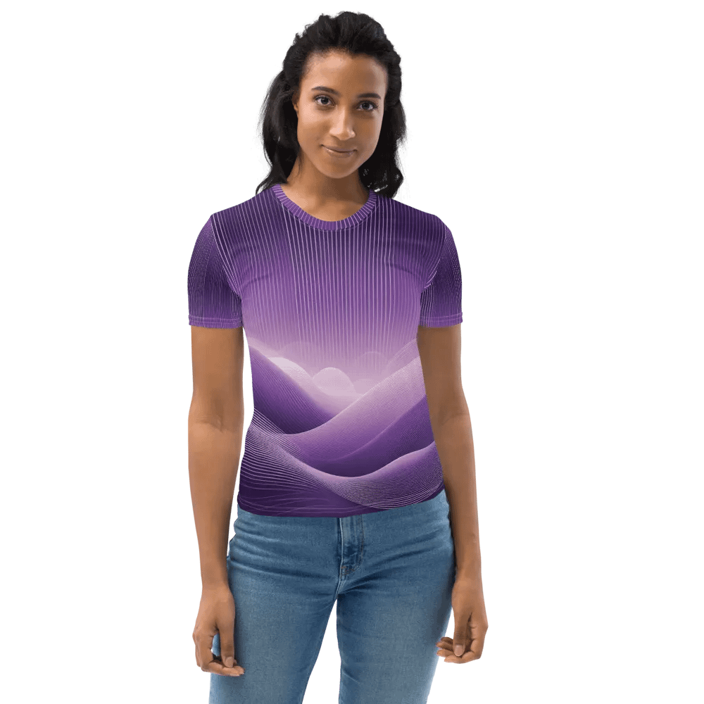 Women's Full-Print Violet Glitch Tee product image (2)