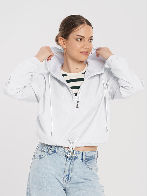 Photo showing All-Over Print Women's Cropped Windbreaker