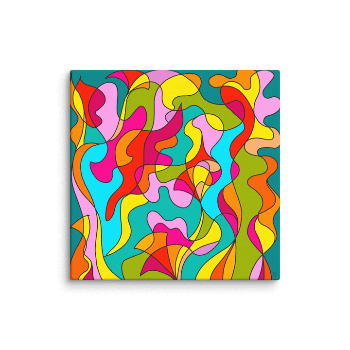 Vibrant Flow Canvas - Abstract Square No. 6 product image (1)