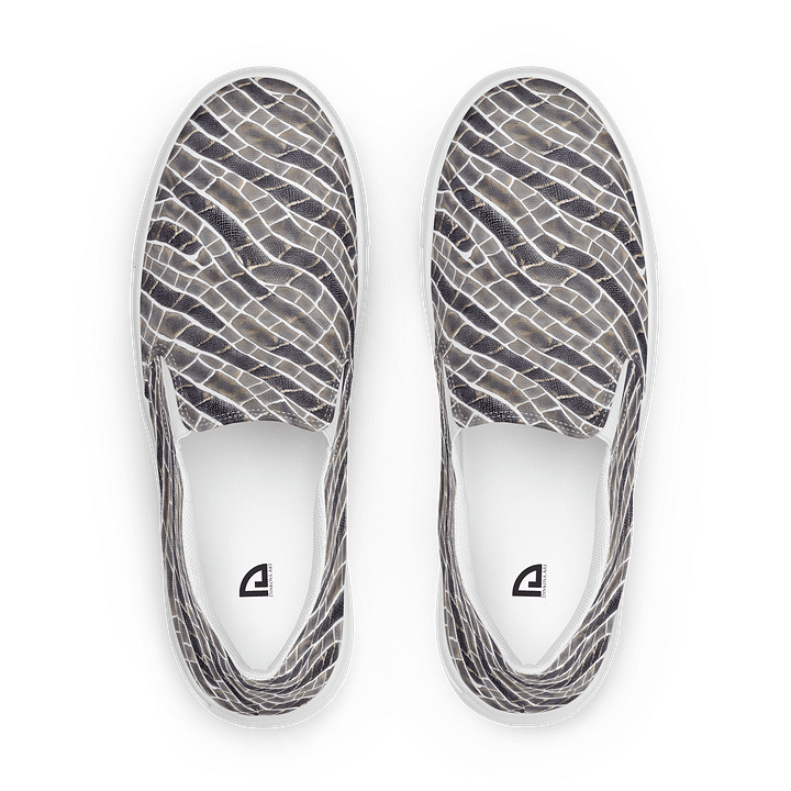 Grey Snake Skin Canvas Shoes product image (1)