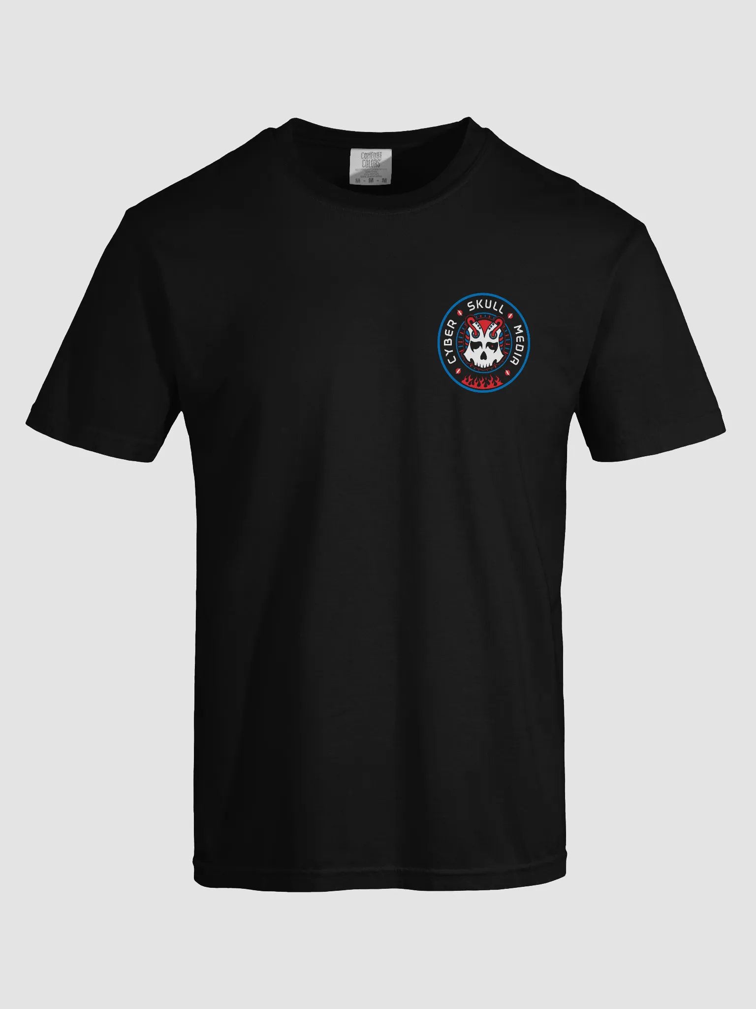 Red, White, & Blue Cyber Skull Media Logo Tee v2 (Premium) product image (5)