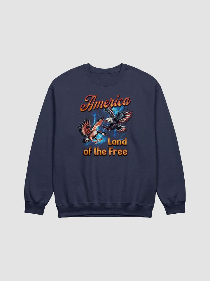 America Land Of The Free Patriotic Crewneck Sweatshirt product image (13)