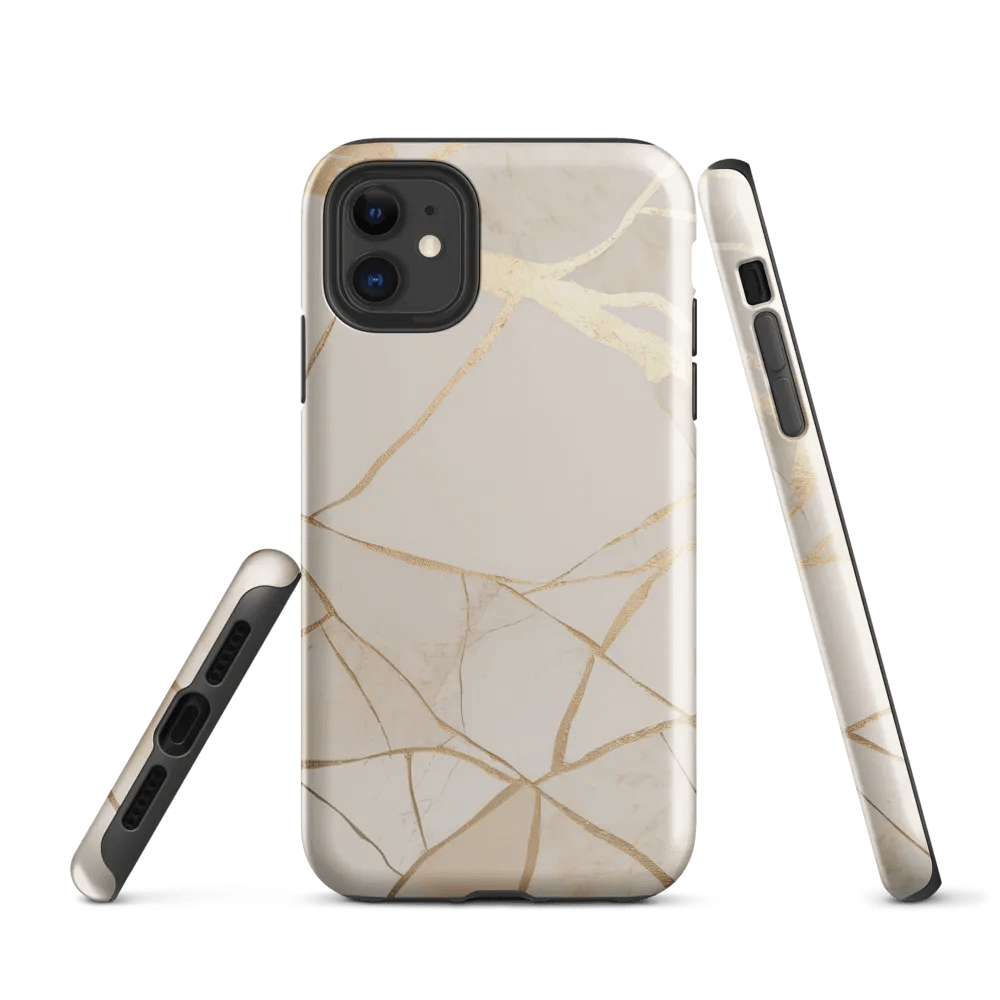 Pearl & Gold Kintsugi Tough iPhone Case product image (1)