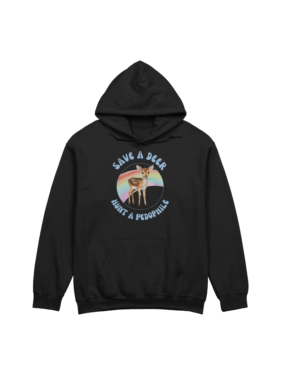 Save A Deer Hunt A Pedophile Rainbow Hoodie product image (1)