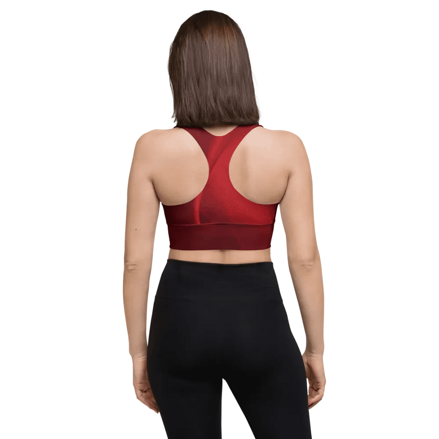 Radiant Red Longline Sports Bra product image (6)