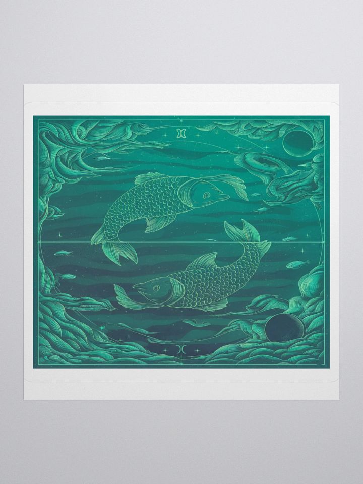 Exclusive Pisces Minimalist Sticker: Dual Fish Design - Perfect for Laptops, Cars, and Astrology Enthusiasts! product image (1)
