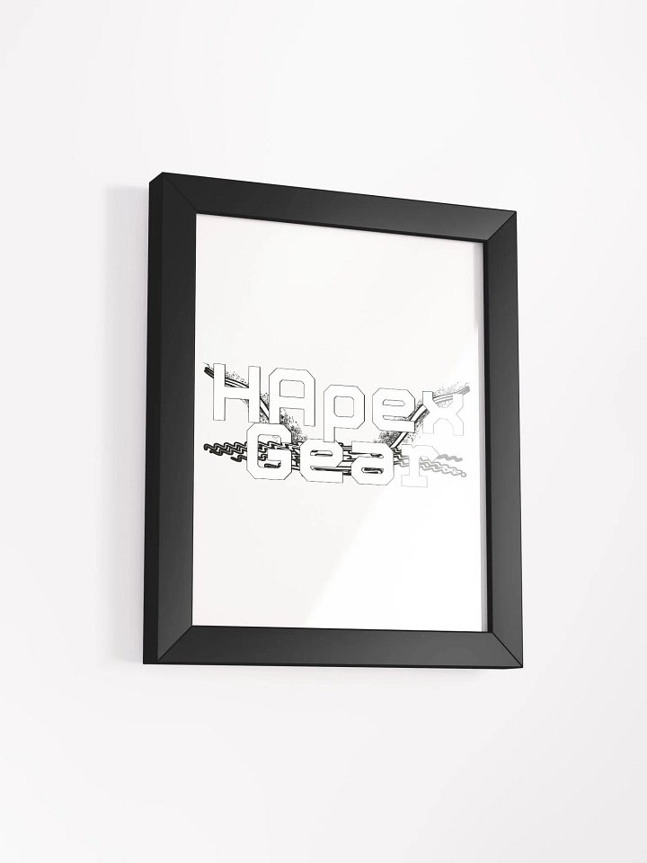 Framed - High-Quality Matte Poster - White HApex Gear White Logo product image (2)