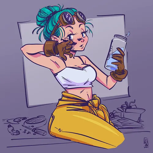 Bulma, drawn on stream today