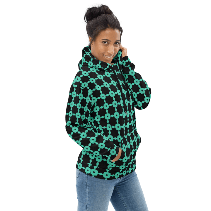 Abstract Repeating Chain Pattern Unisex All Over Print Hoodie product image (1)
