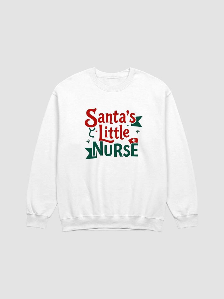 Festive Santa's Little Nurse Crewneck product image (4)