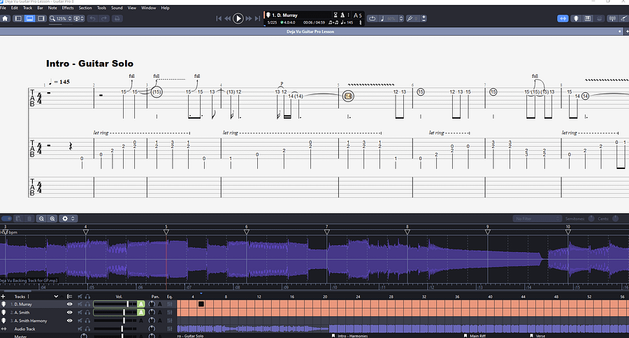 Deja Vu PDF TAB + Backing Track MP3 product image (3)