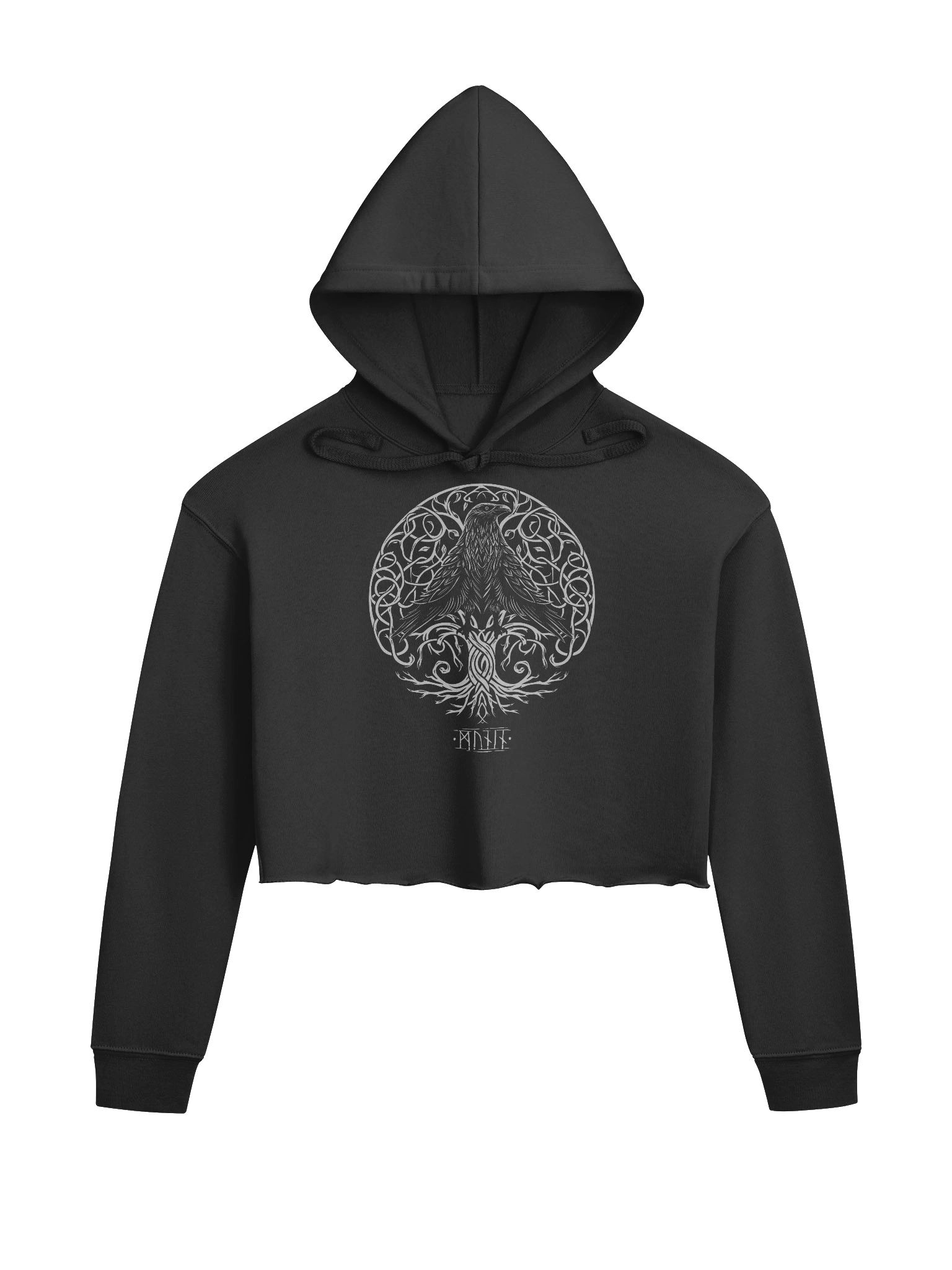 Munin's Perch Fleece Crop Hoodie product image (1)