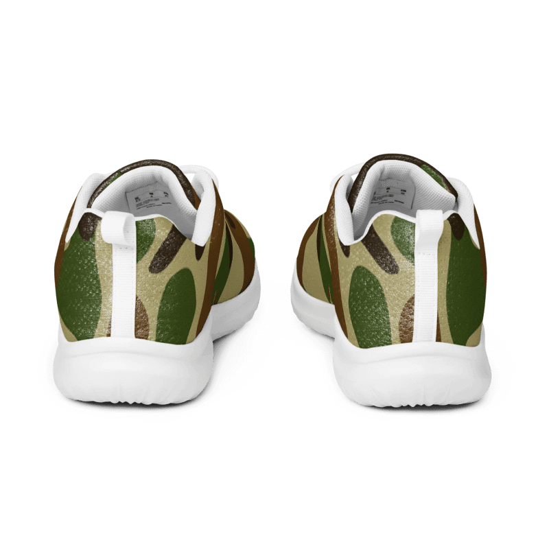 Woodland Green Army Camouflage Military Camo Pattern Women's Athletic Shoes product image (4)