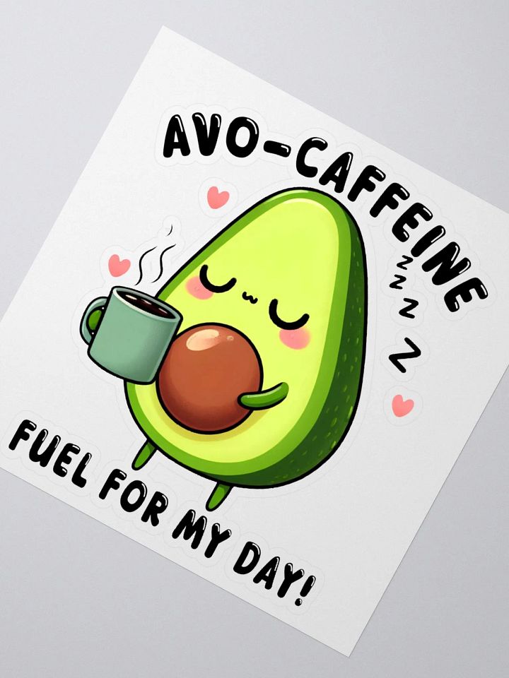 Caffeinated Avocado Kiss Cut Stickers product image (6)
