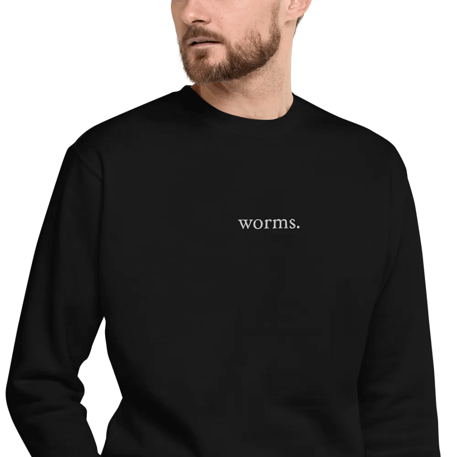 Embroided worms. Sweatshirt product image (2)