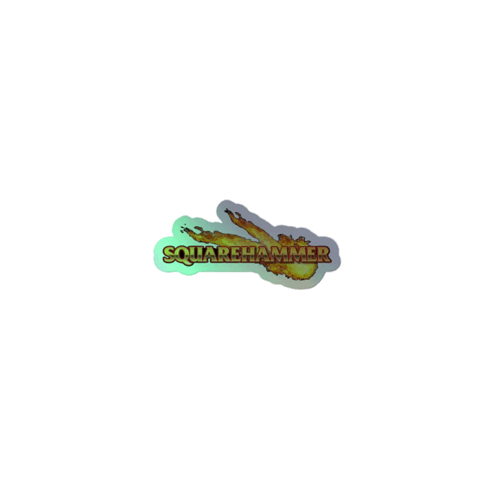 Square Hammer Kiss Cut Holographic Sticker product image (1)