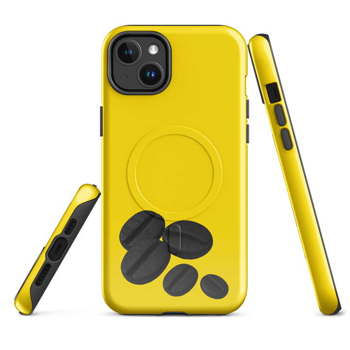 Yellow Black Coffee Beans MagSafe® Tough iPhone® Case product image (2)