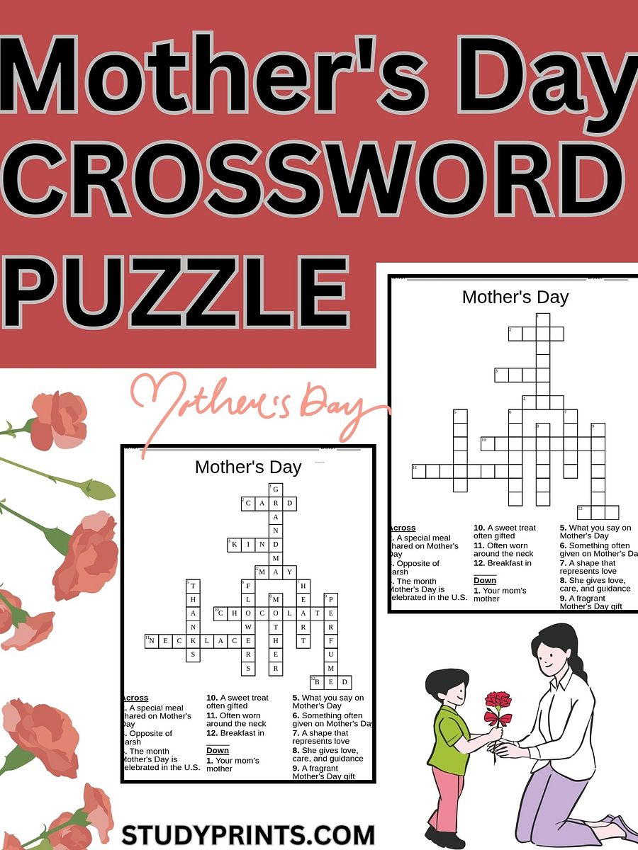 mother's day crossword puzzles product image (1)