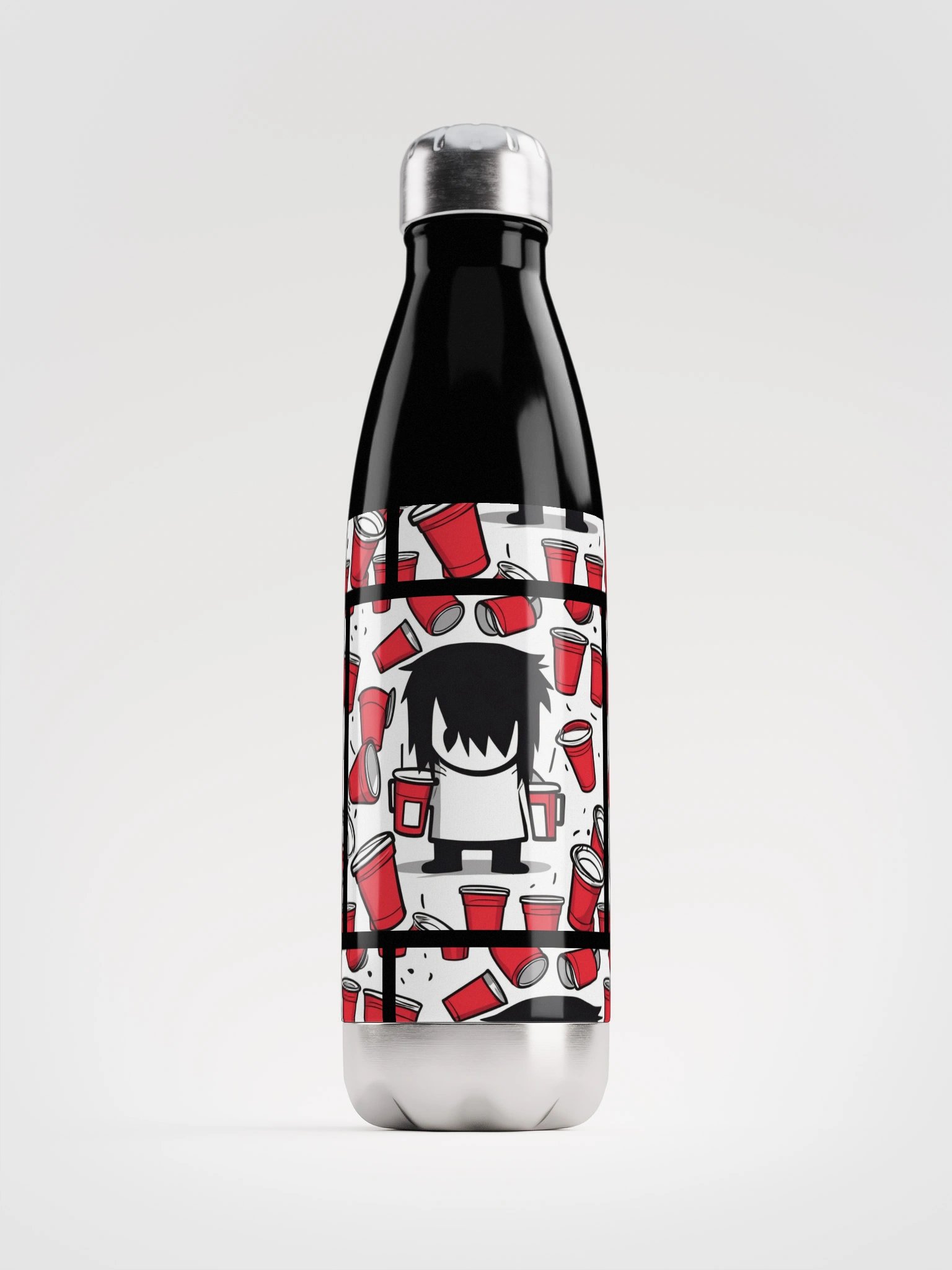 Cup-Loving Cartoon Stainless Steel Water Bottle product image (1)
