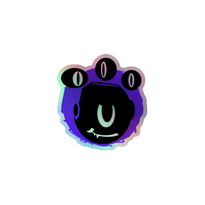 Holographic Twitch Logo Print Sticker product image (1)