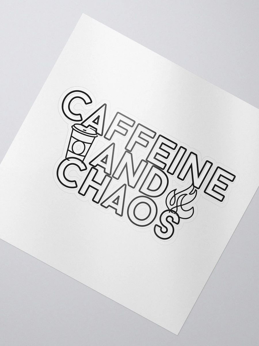 Caffeine and Chaos Kiss Cut Sticker product image (2)
