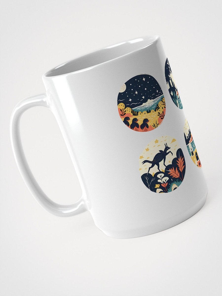 Whimsical Nature Scenes Collection | Vibrant Circular Art Prints product image (3)
