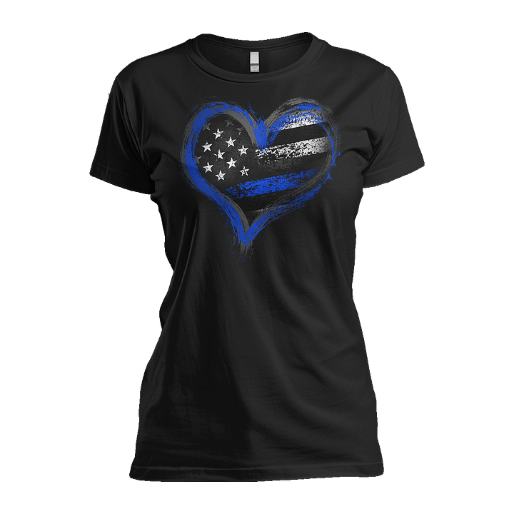 Thin Blue Line Heart - Women's Relaxed Fit product image (1)