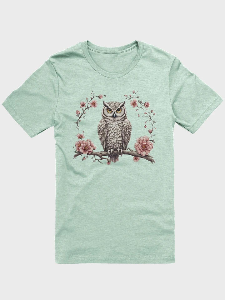 Owl on a tree branch flowers product image (1)