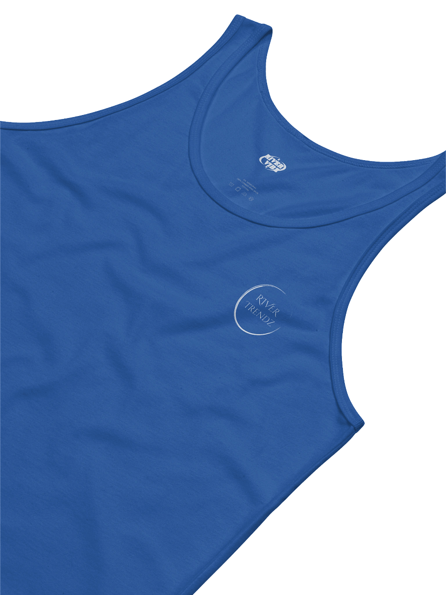 Men's White Faded Circle River Trendz Logo Tank product image (16)