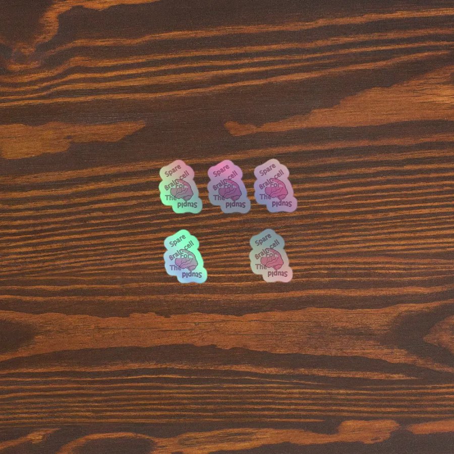 Spare Brain Cell Holographic Sticker Set product image (5)