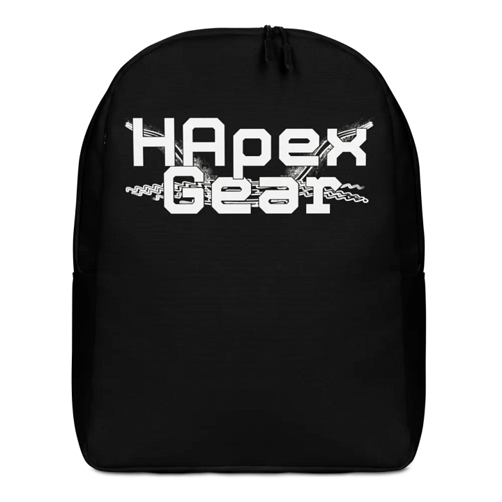 Minimalist Backpack - Black - White HApex Gear Black Logo product image (1)