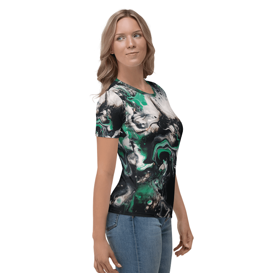 Green Waves - Dreamy Doodles All-Over Print Tee product image (4)