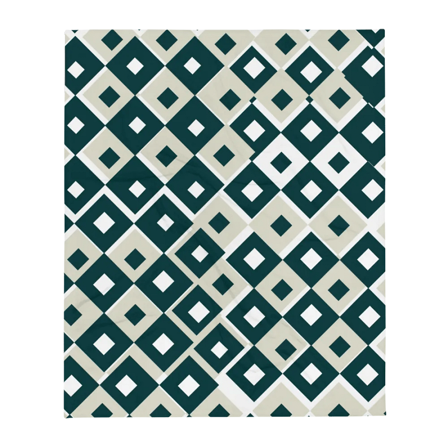 White-Green Pattern Throw Blanket product image (13)