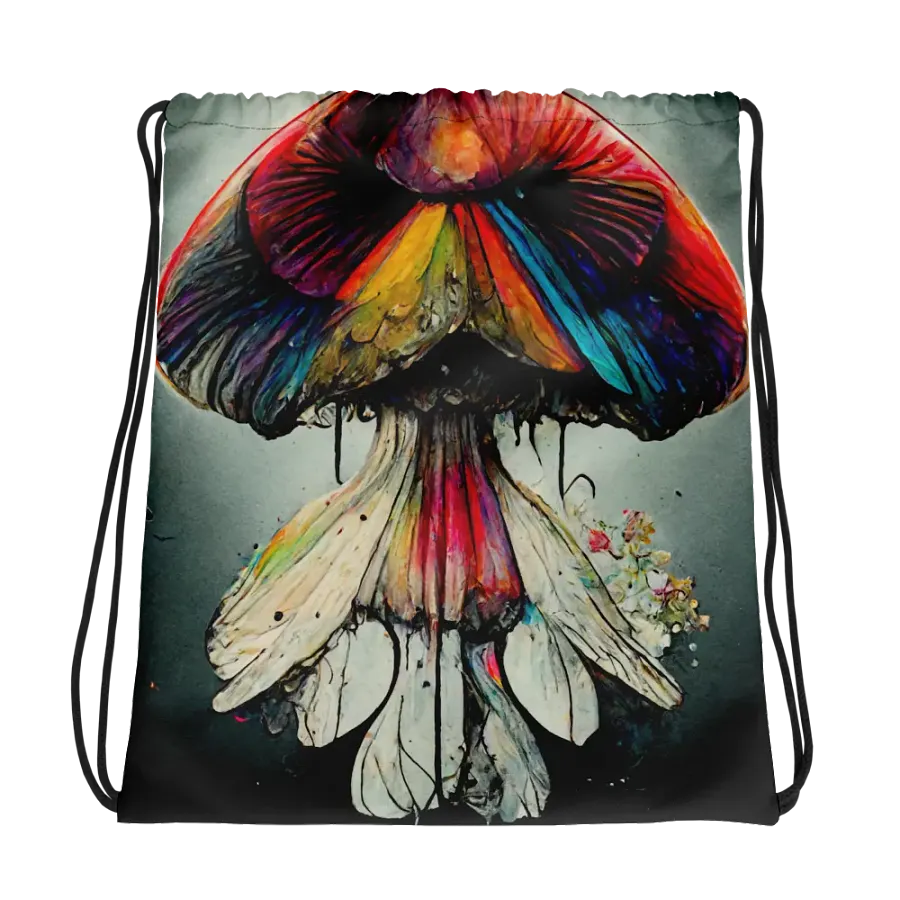 Psychedelic Mushroom Dream Drawstring Bag product image (1)