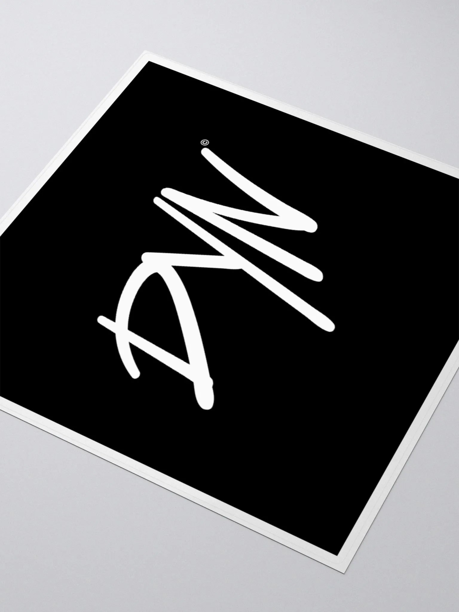 DYN Logo Sticker (White) product image (3)