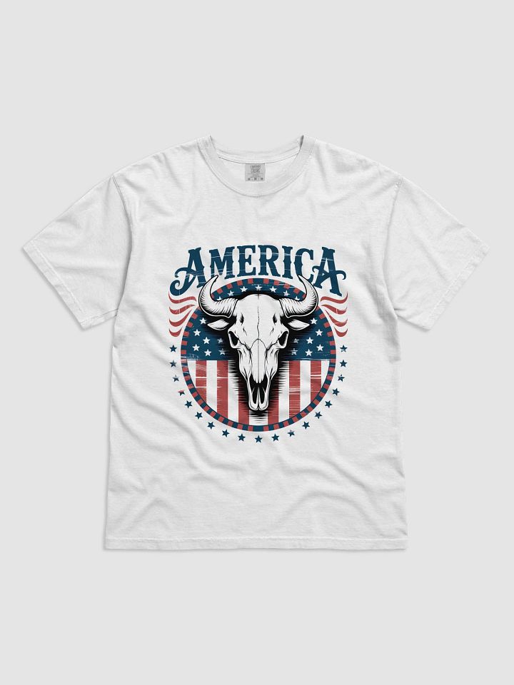 Patriotic Bull Skull Graphic Tee product image (105)