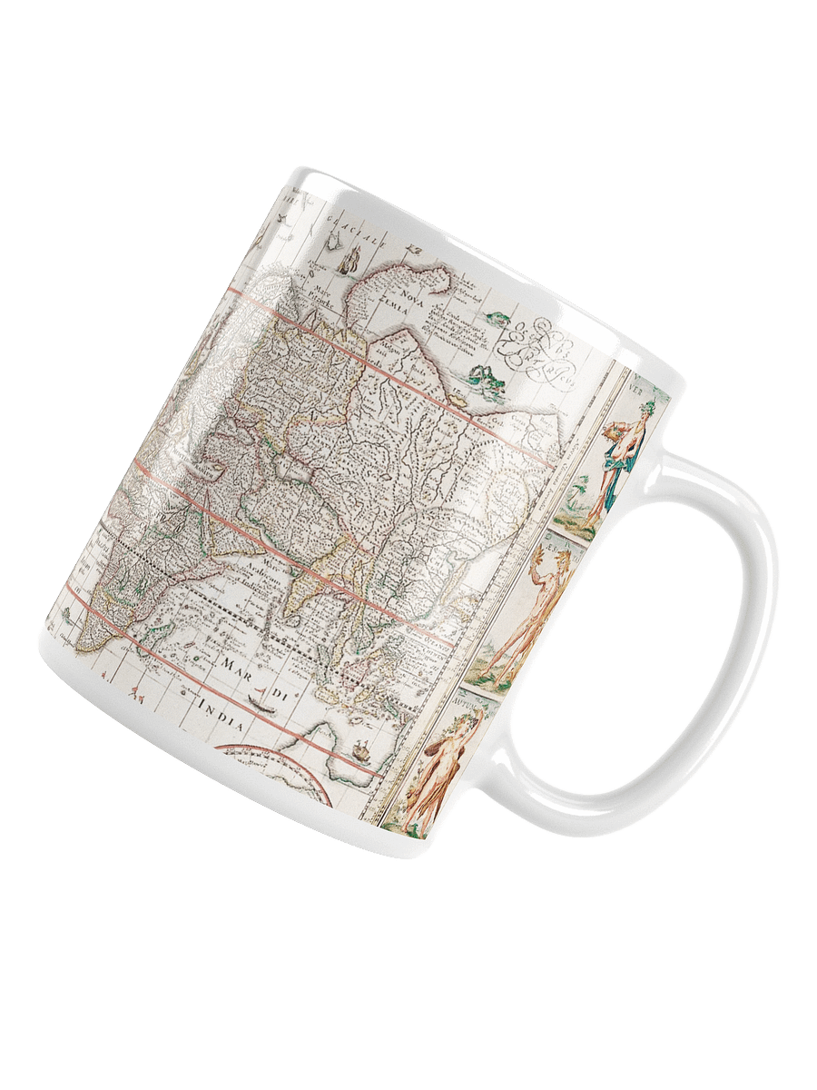 Vintage World Map White Glossy Mug product image (4)