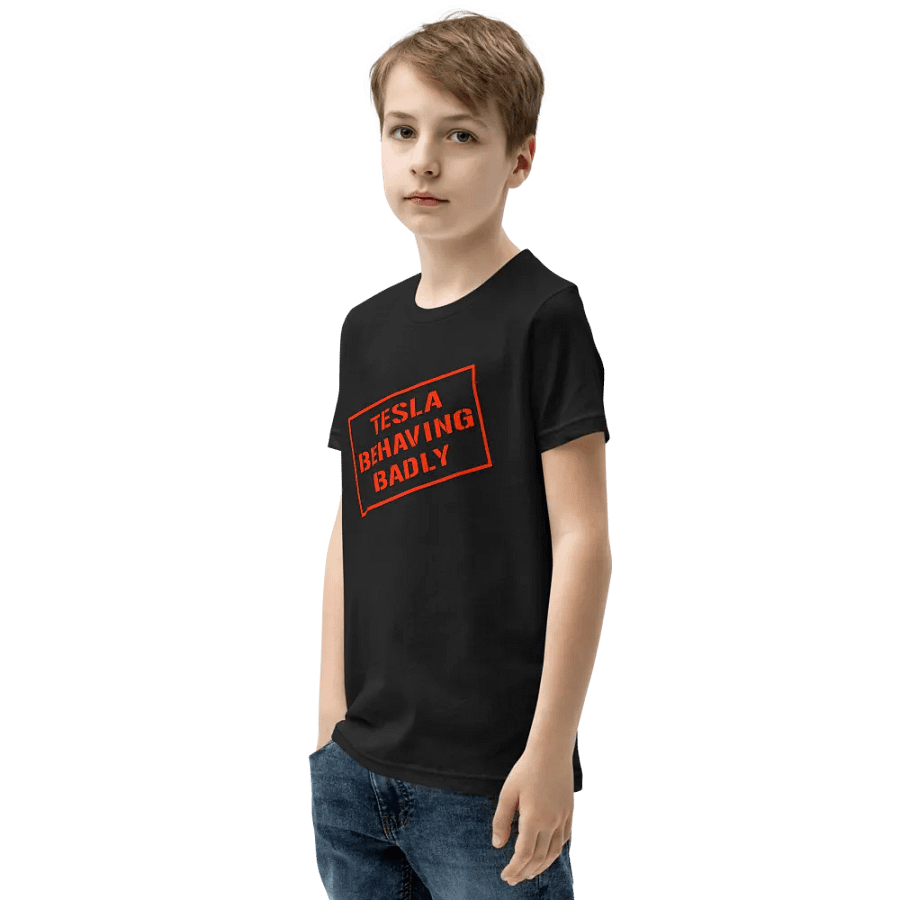 KIDS TESLA BEHAVING BADLY T-SHIRT product image (4)