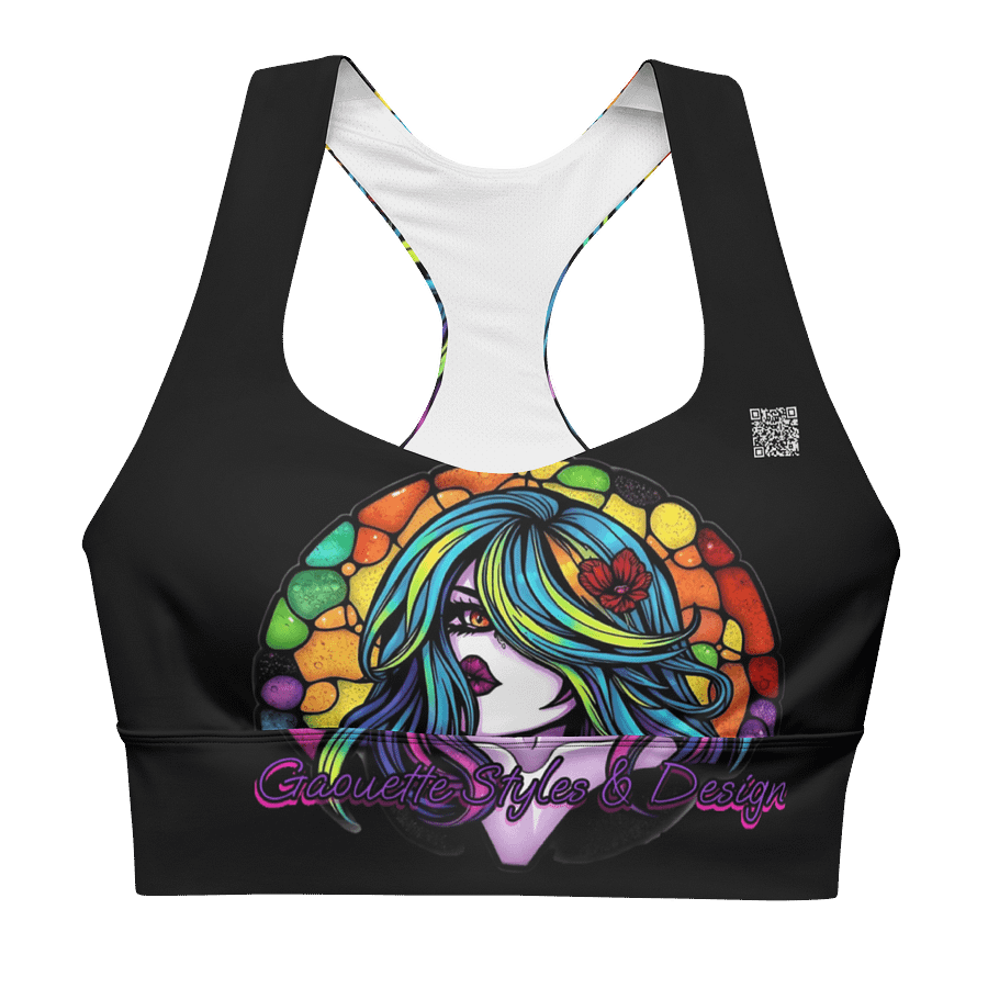Colorful Elegance All-Over Sports Bra product image (1)