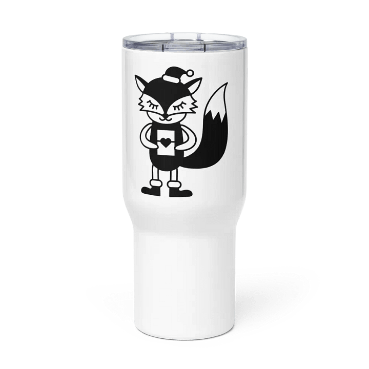 Fox with a Gift Clipart Travel Mug product image (1)