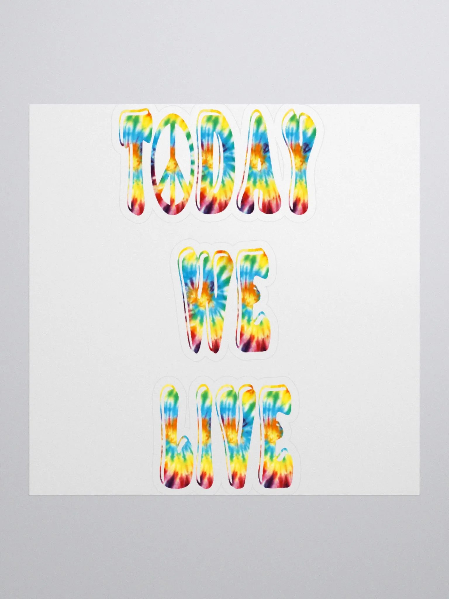 Tie-dye symbol peace & love sticker product image (3)