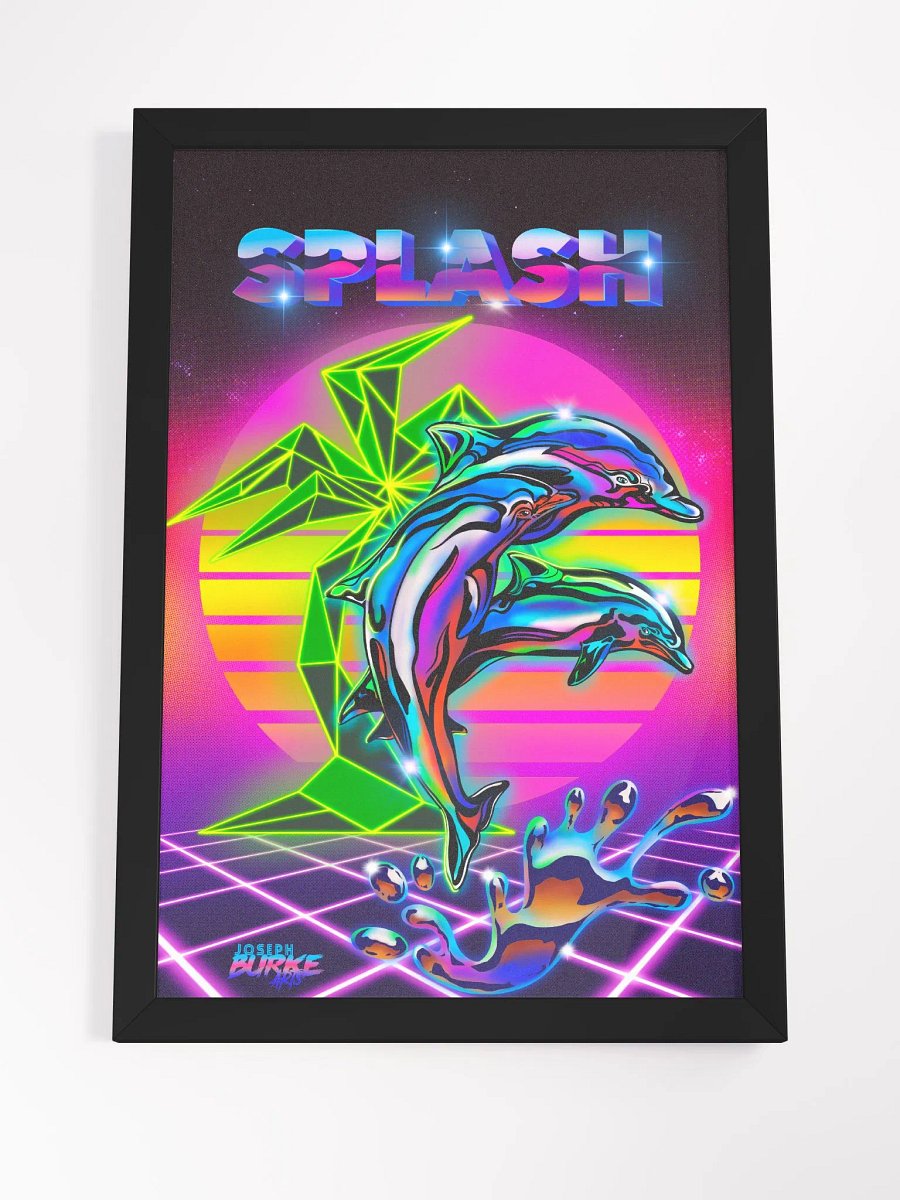 Synthwave Splash Framed Art product image (4)