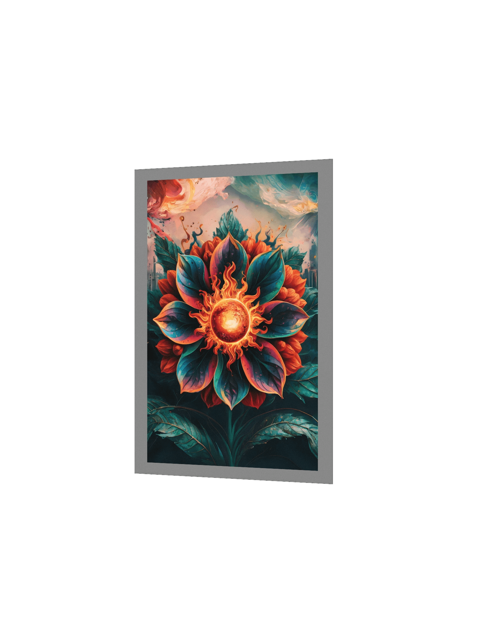 Stellar Sunflower Poster – Surreal Cosmic Bloom Wall Art product image (3)