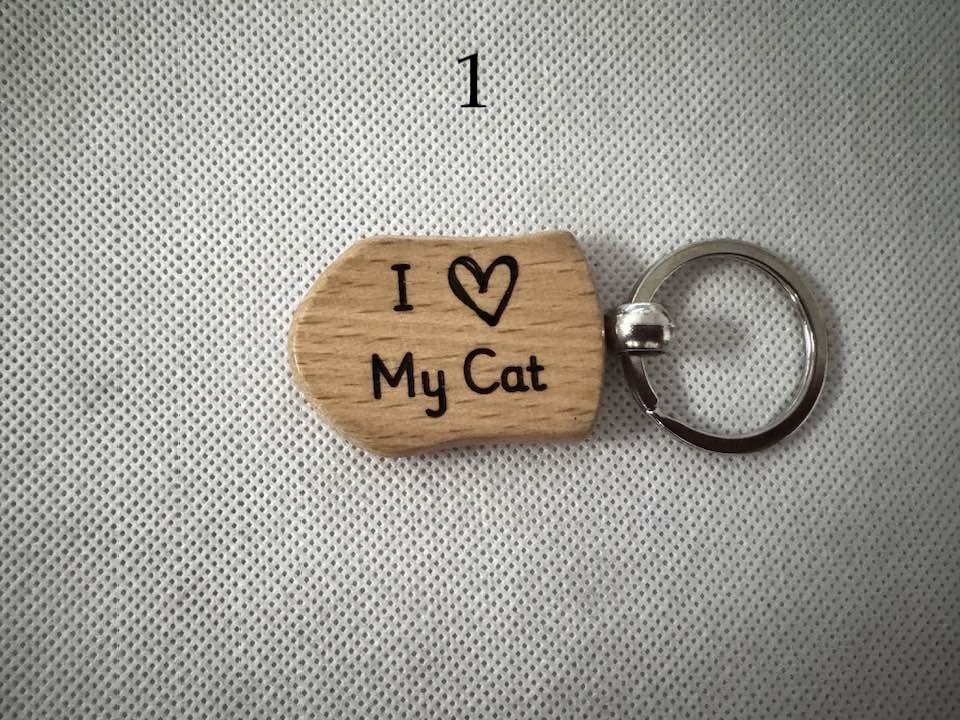 Pet Lover Vibes Wooden Keychains | Cat, Dog & Animal Designs | Gifts for Pet Parents(1) product image (1)