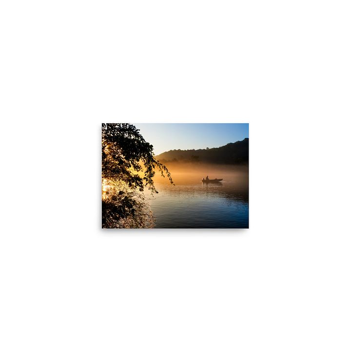 Fishing Boat On The Chattahoochee – Roswell Georgia Matte Poster product image (17)