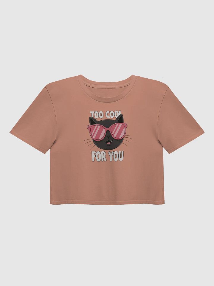 Funny Too Cool for You Black Cat Women's Crop Top product image (3)