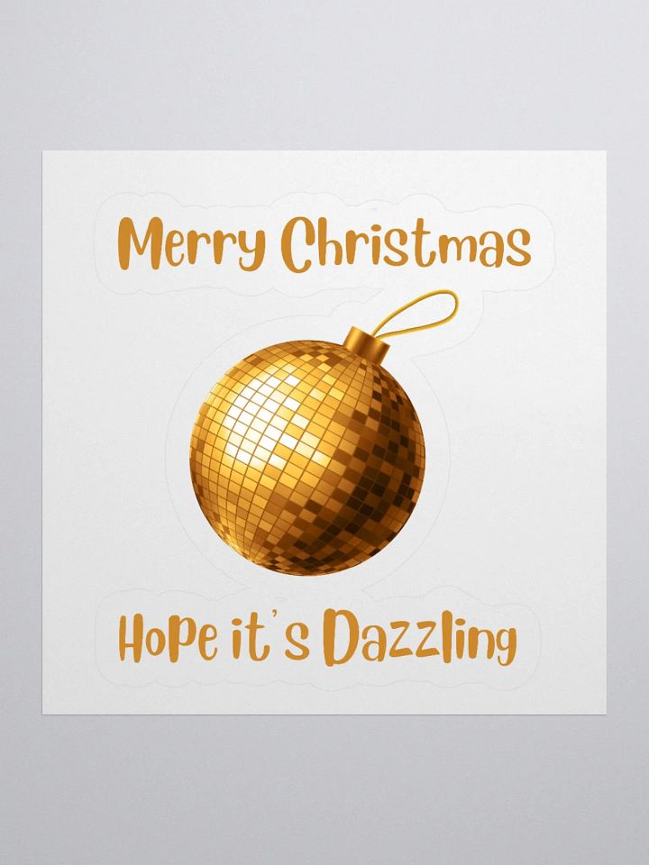 Dazzling Christmas Mirrorball Sticker - Gold product image (1)